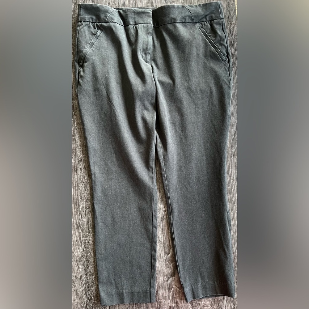LOFT Charcoal Gray Straight Leg Modern Pants | Size 16